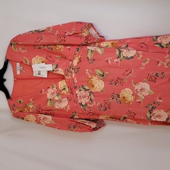 EVER New Floral Linen Blend Dress - Picture 11 of 16